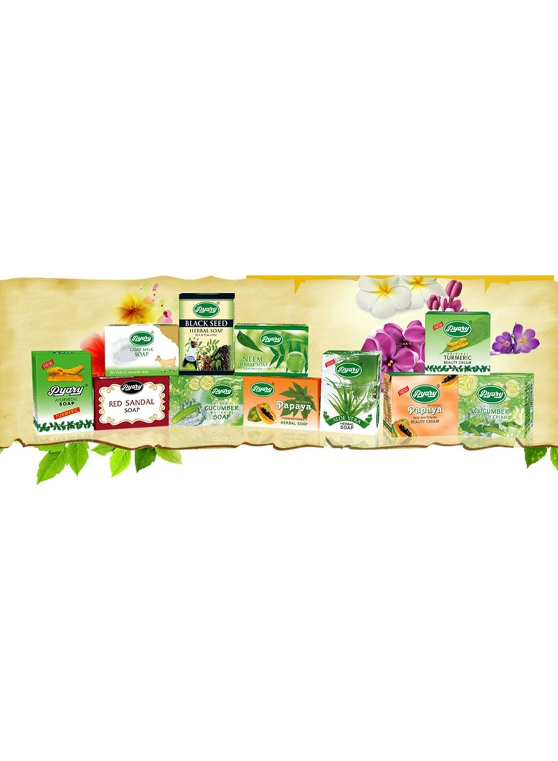 Pyary Aloe Vera Herbal Handmade Soap – 75g-4 Pieces Pack | Natural Moisturizing & Refreshing Bath Soap | Whitening & Soothing Face & Body Soap for All Skin Types - Image 5